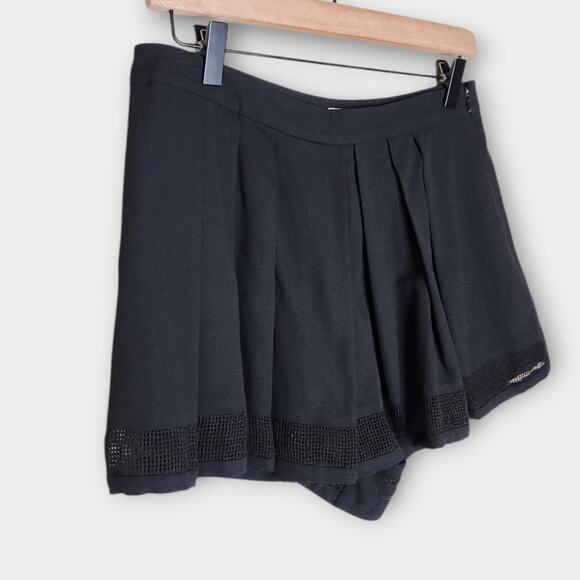 L'Agence Womens Black Pleated Shorts Skort S Pockets Dressy Capsule - Picture 2 of 9